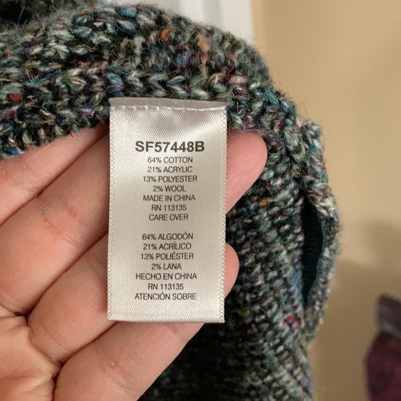 LAST CALL Green Stitch Fix zip cowl neck sweater tunic - Picture 8 of 10